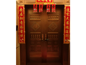 玻璃铜门