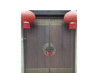 玻璃铜门